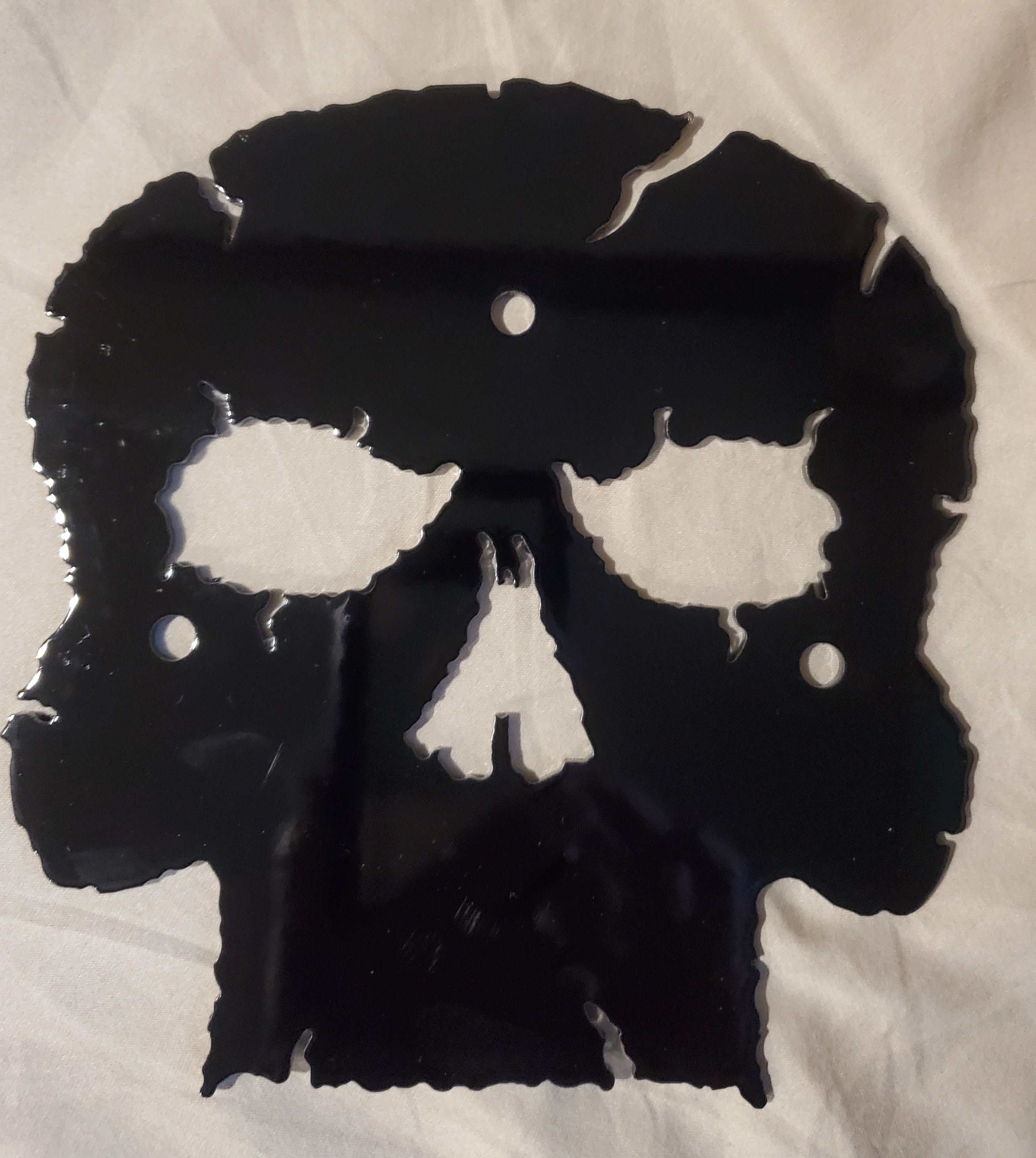 Black Skull Back Rest Plate